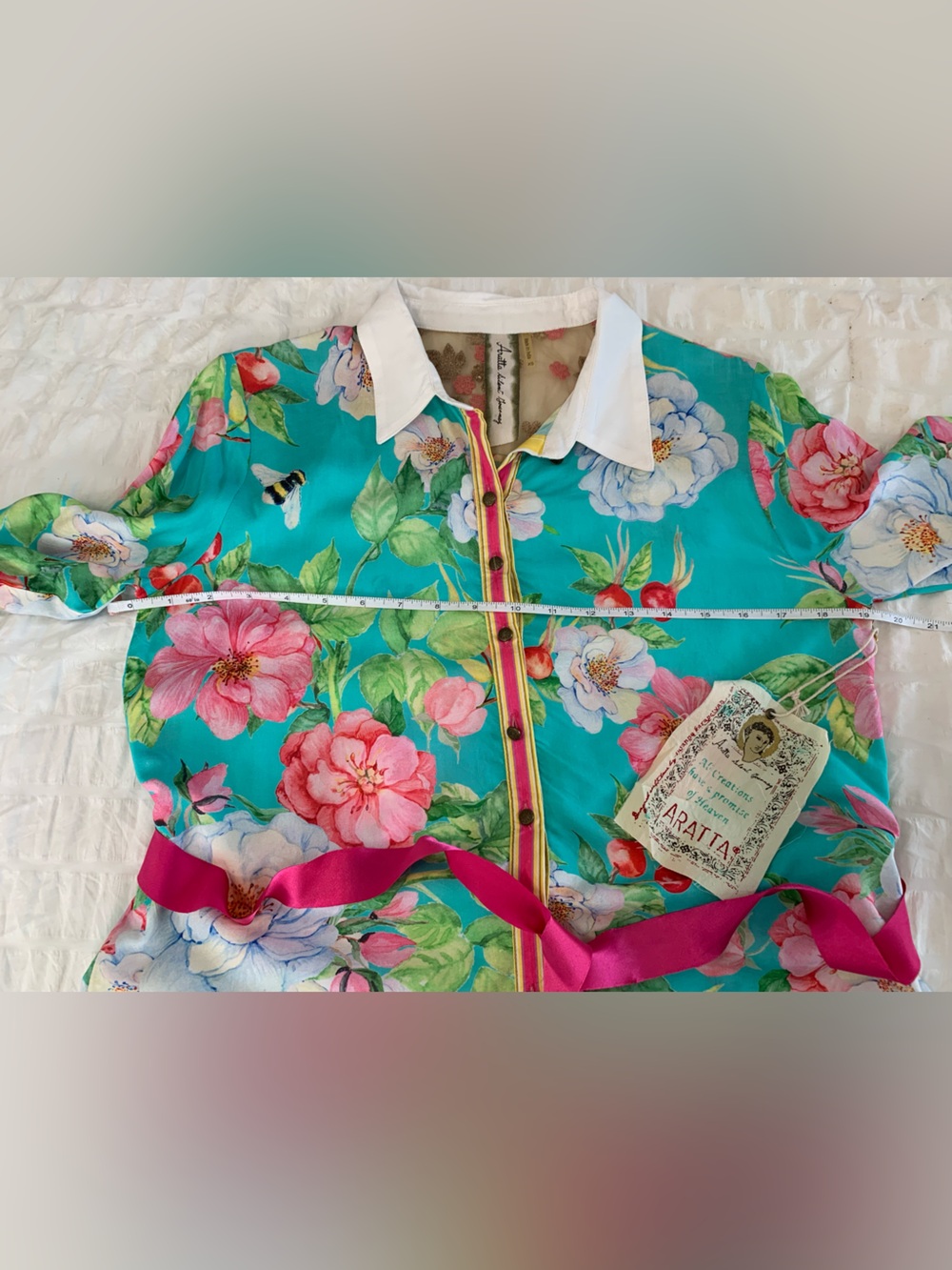 NWT Aratta Silent Journey La Ville Button-Down Floral Top - Picture 11 of 16